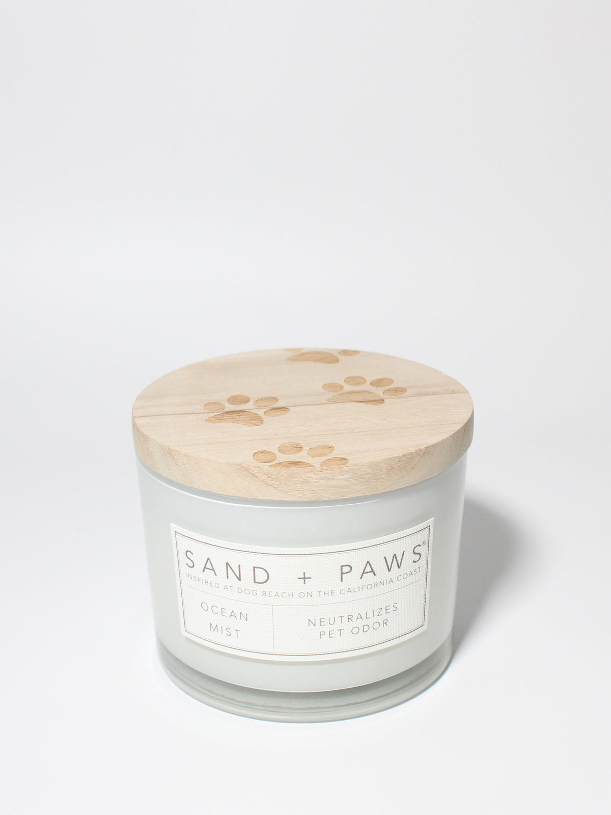 Premium Sand + Paws Ocean Mist 12 oz scented candle