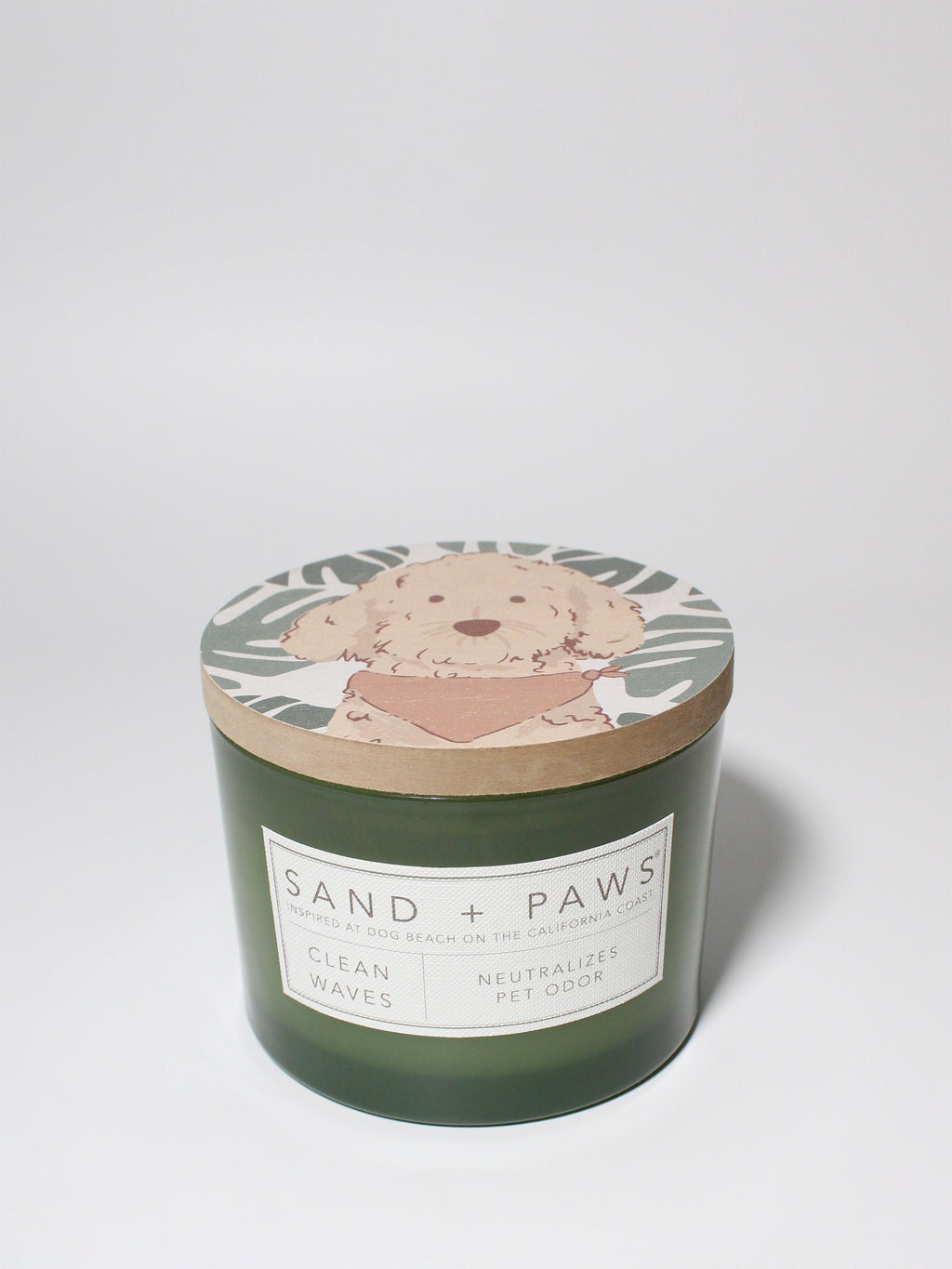Premium Sand + Paws Clean Waves 12 oz scented candle