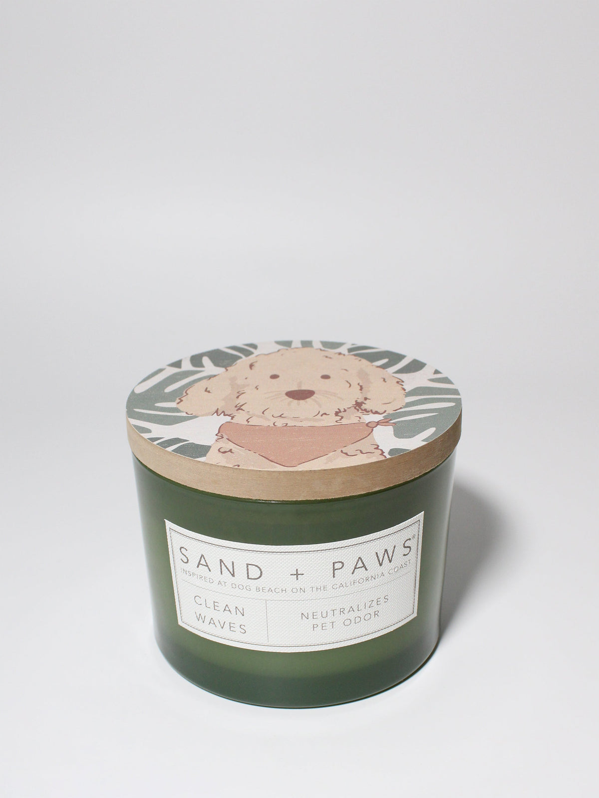 Premium Sand + Paws Clean Waves 12 oz scented candle