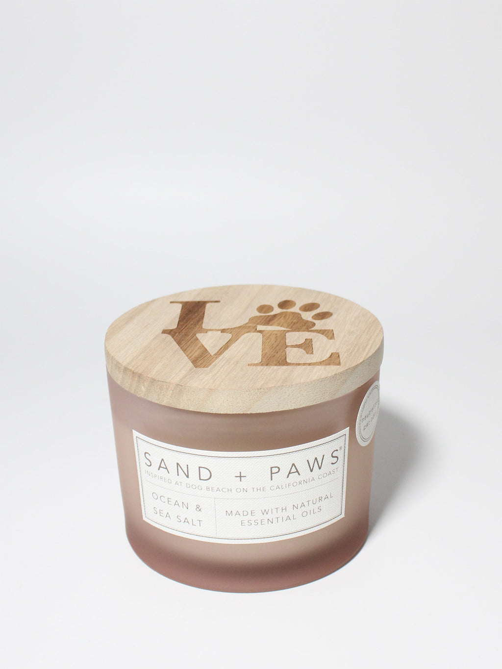 Premium Sand + Paws Ocean & Sea Salt 12 oz scented candle