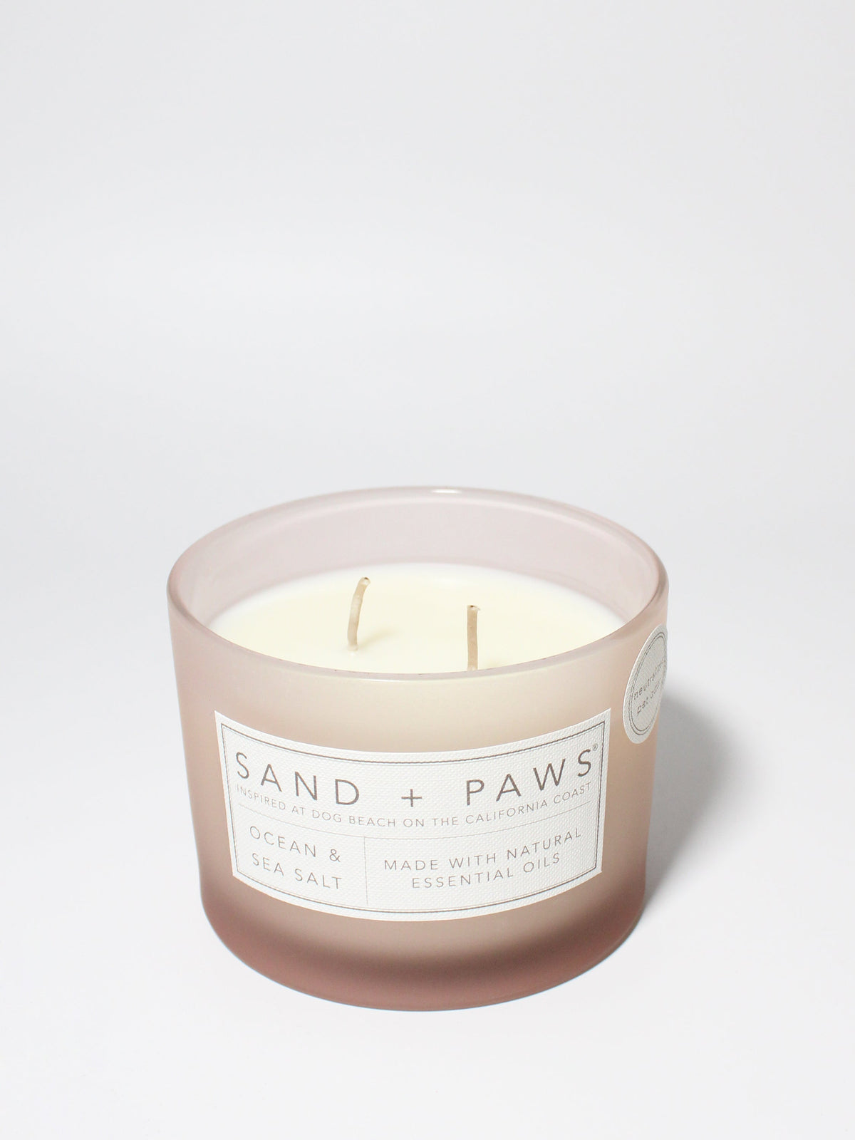 Premium Sand + Paws Ocean & Sea Salt 12 oz scented candle