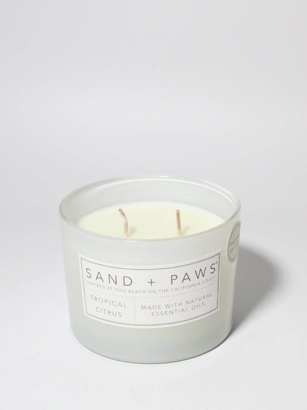 Premium Sand + Paws Tropical Citrus 12 oz scented candle