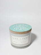 Premium Sand + Paws Gardenia 12 oz scented candle