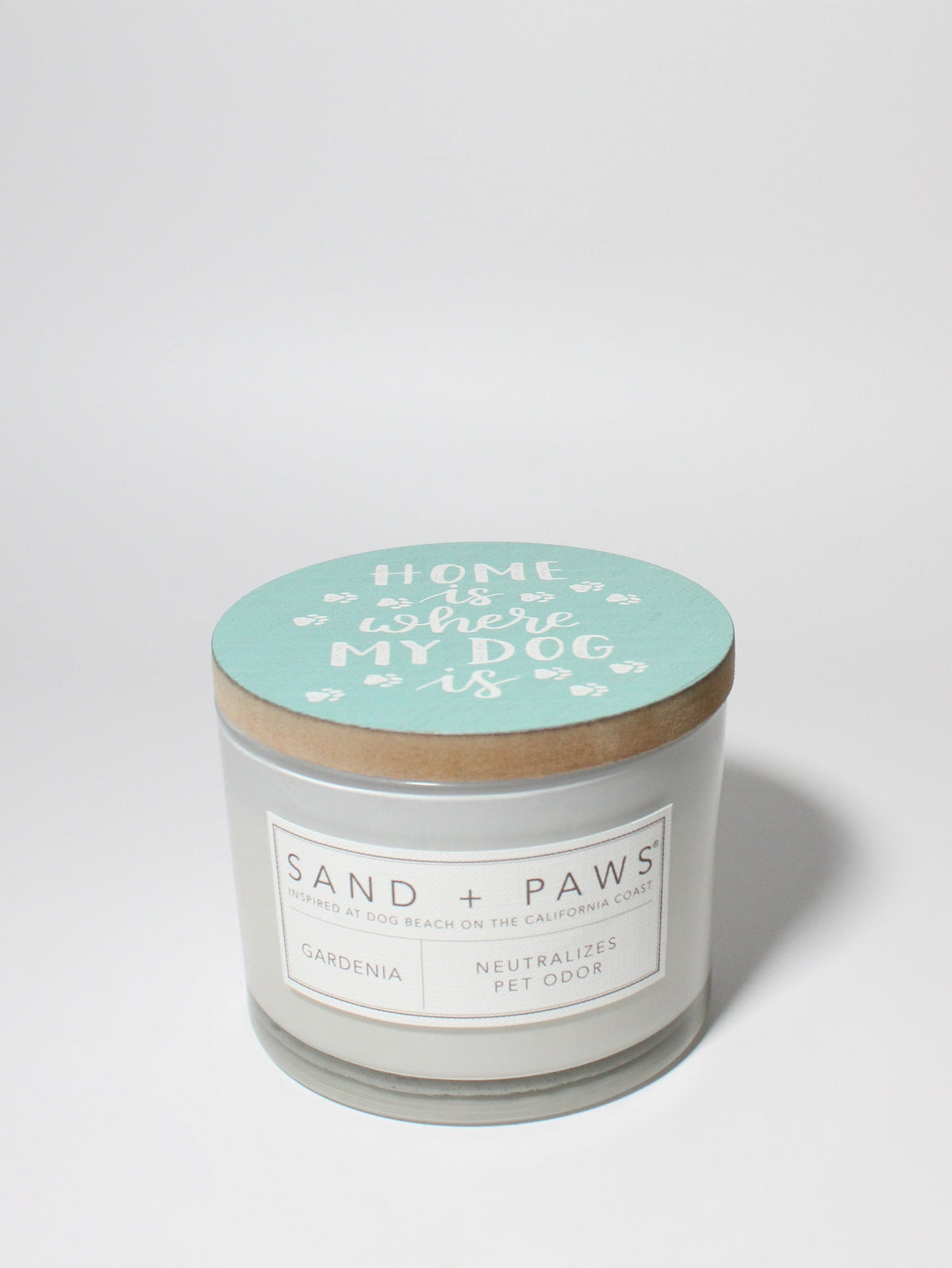 Premium Sand + Paws Gardenia 12 oz scented candle