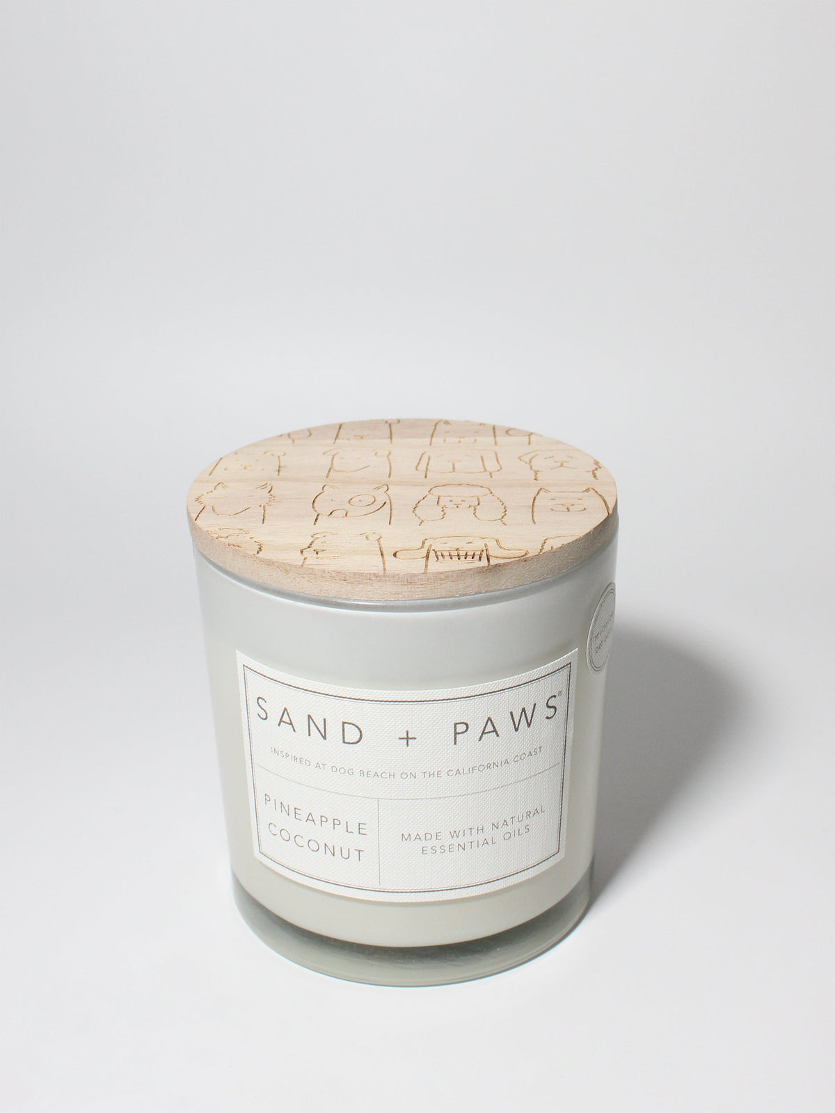 Premium Sand + Paws Pineapple Coconut 21 oz scented candle