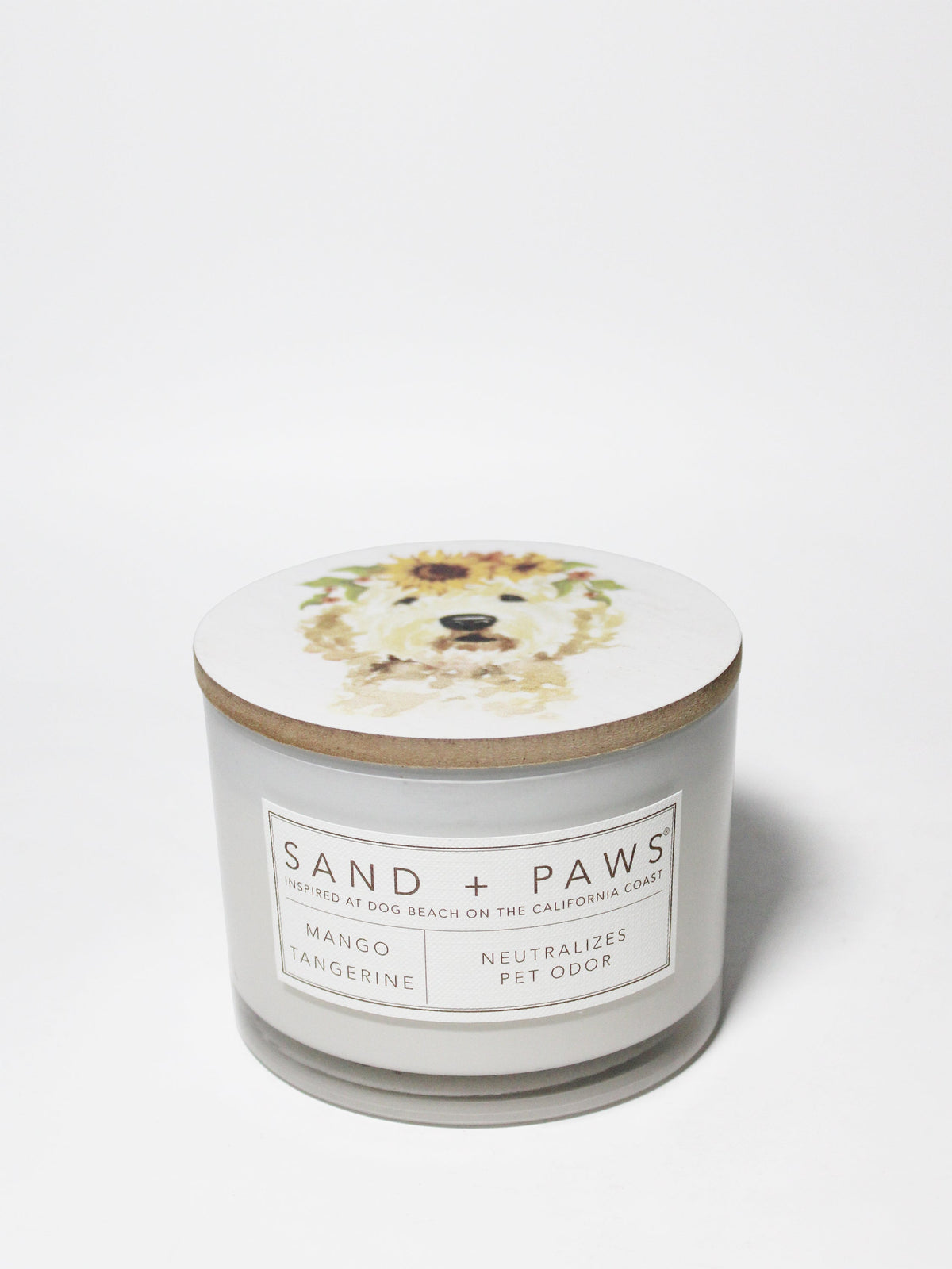 Premium Sand + Paws Mango Tangerine 12 oz scented candle