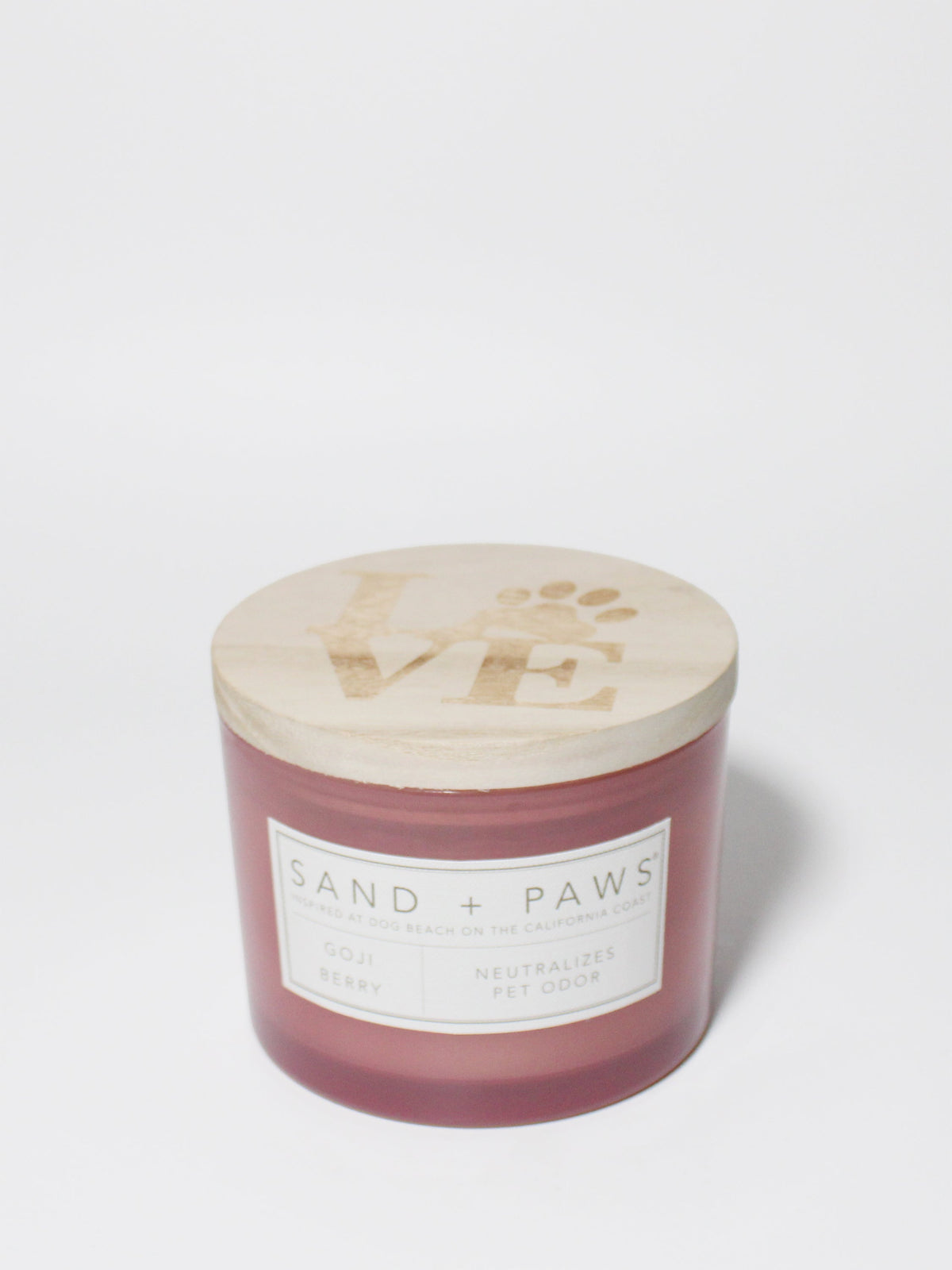 Premium Sand + Paws Goji Berry 12 oz scented candle