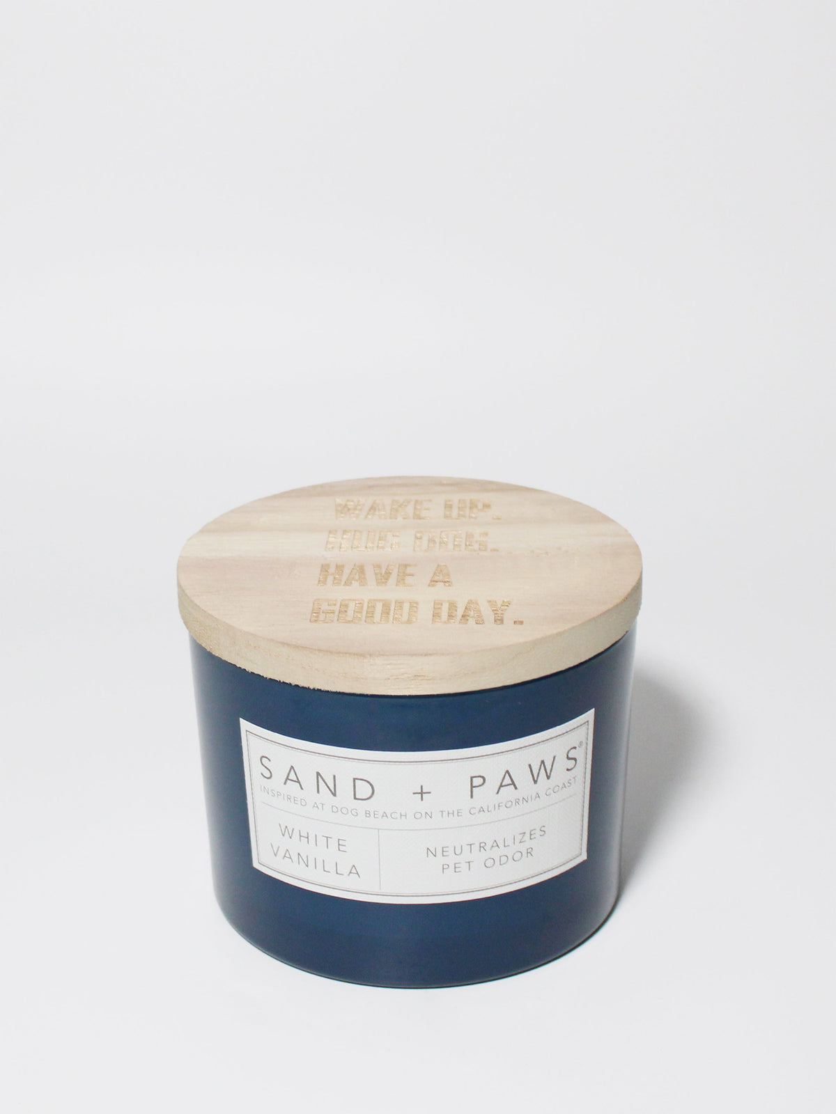 Premium Sand + Paws White Vanilla 12 oz scented candle