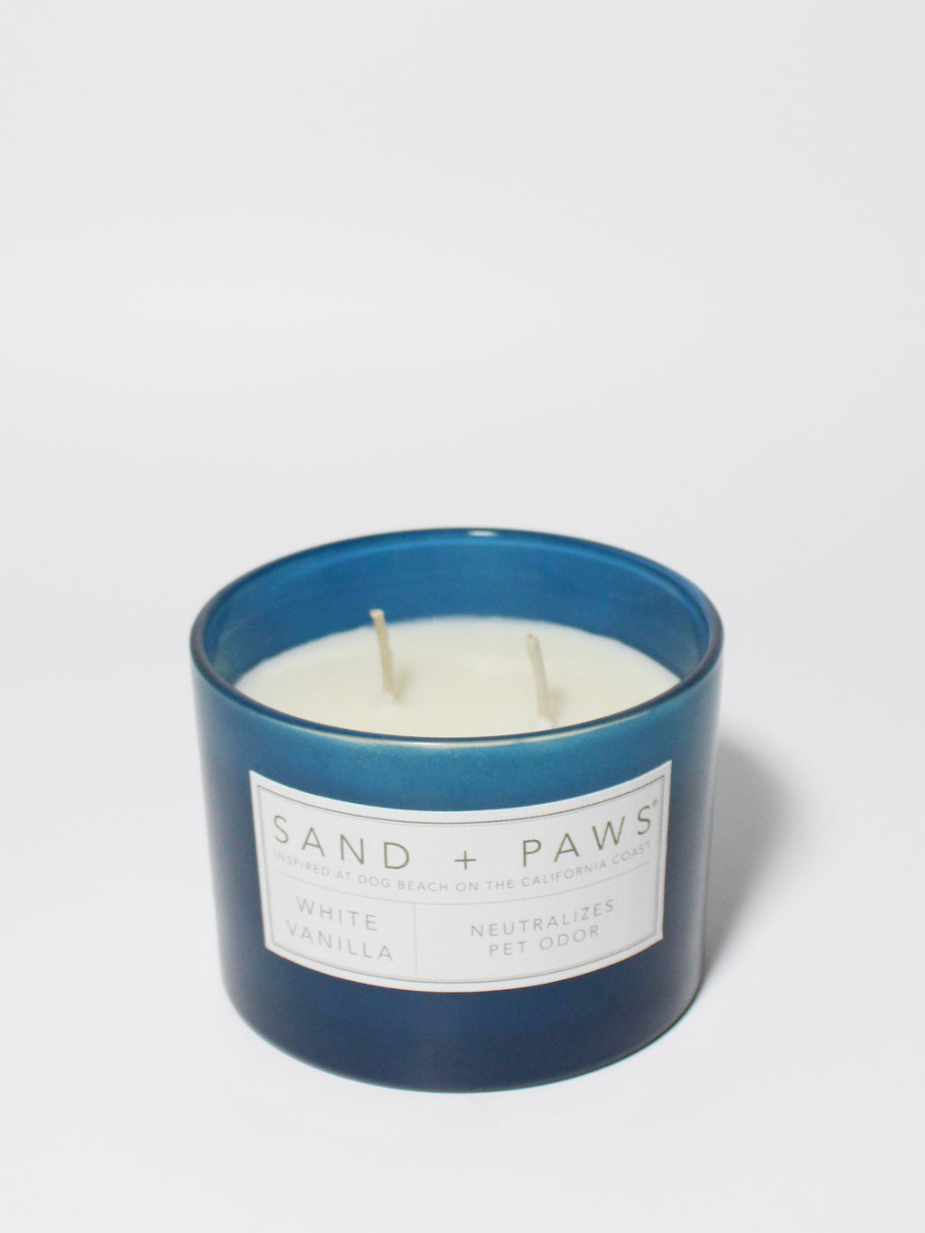 Premium Sand + Paws White Vanilla 12 oz scented candle