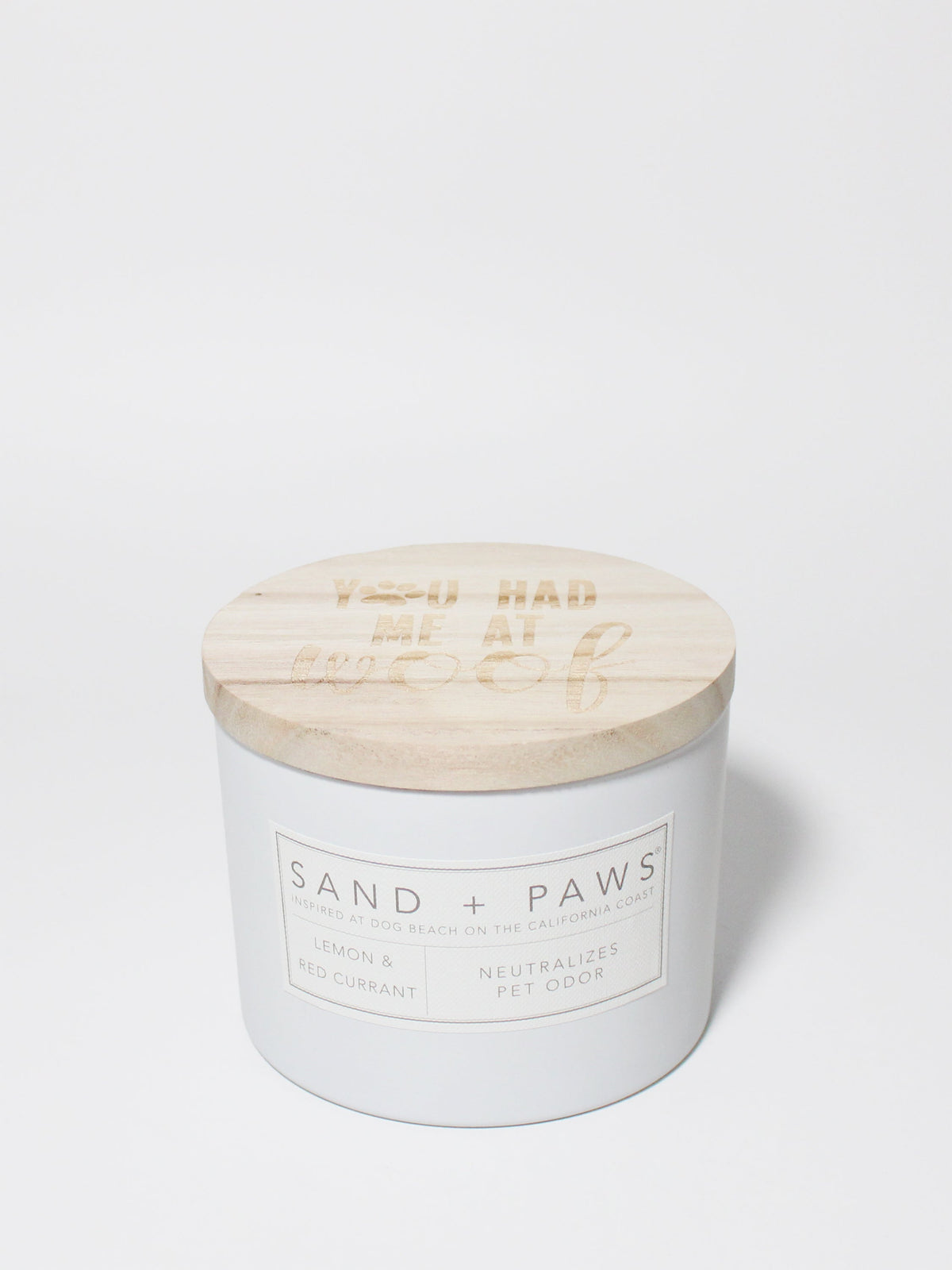 Premium Sand + Paws Lemon & Red Currant 12 oz scented candle