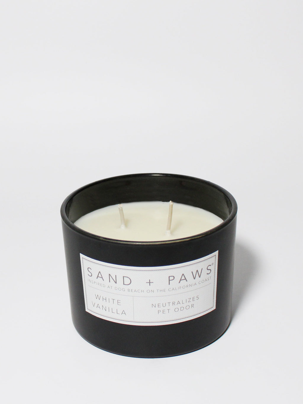 Premium Sand + Paws White Vanilla 12 oz scented candle