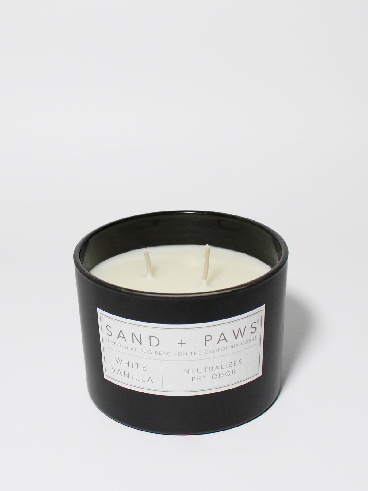 Premium Sand + Paws White Vanilla 12 oz scented candle