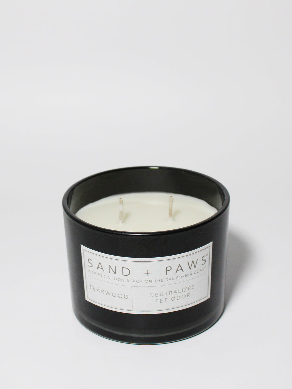 Premium Sand + Paws Teakwood 12 oz scented candle