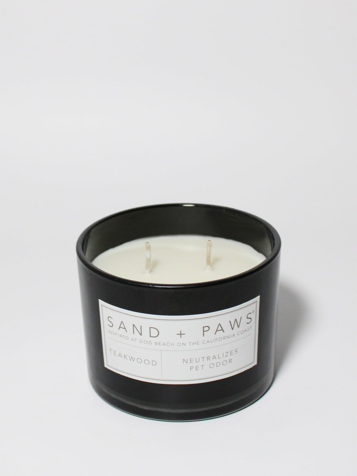 Premium Sand + Paws Teakwood 12 oz scented candle