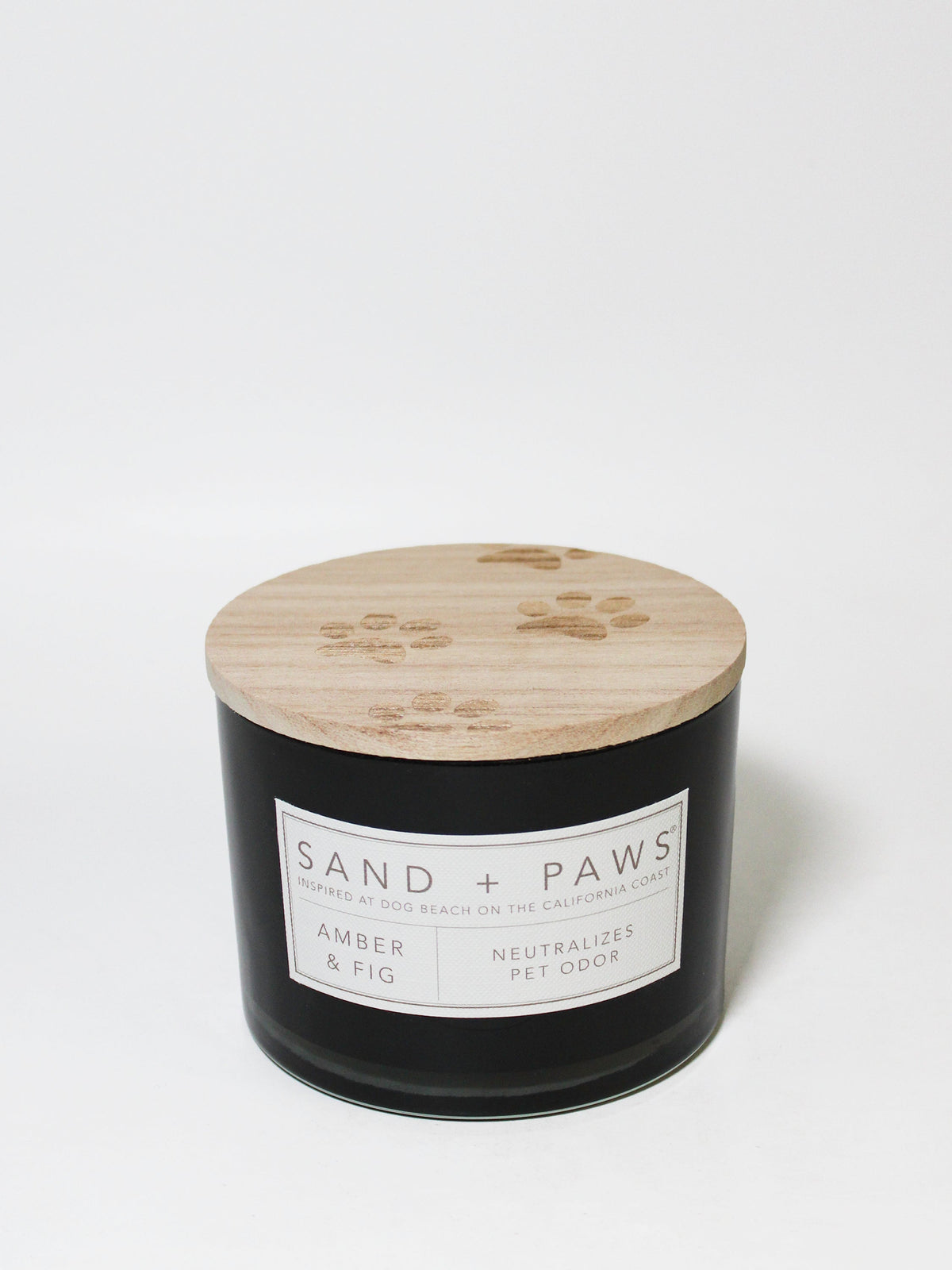 Premium Sand + Paws Amber & Fig 12 oz scented candle
