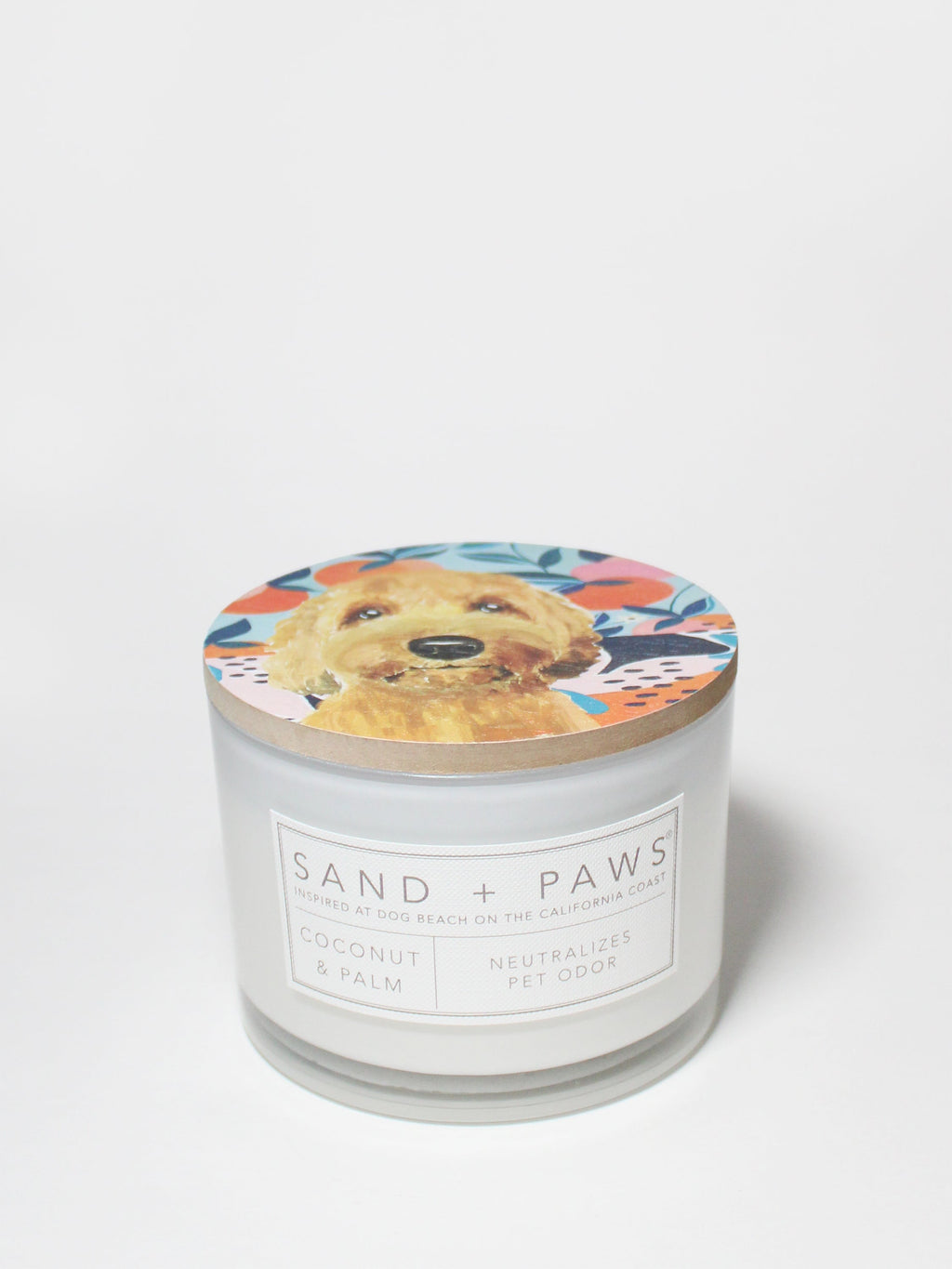 Premium Sand + Paws Coconut & Palm 12 oz scented candle