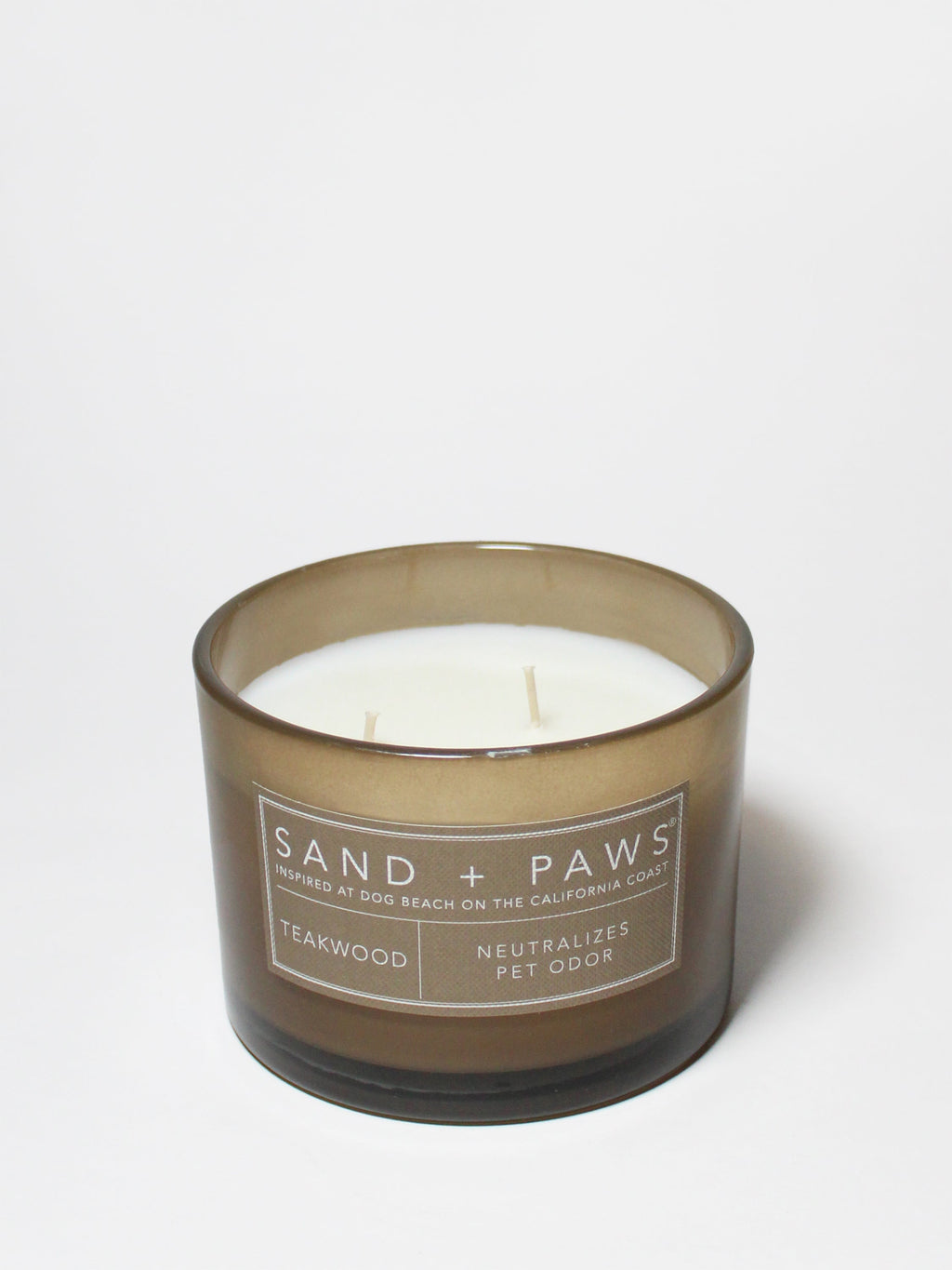 Premium Sand + Paws Teakwood 12 oz scented candle