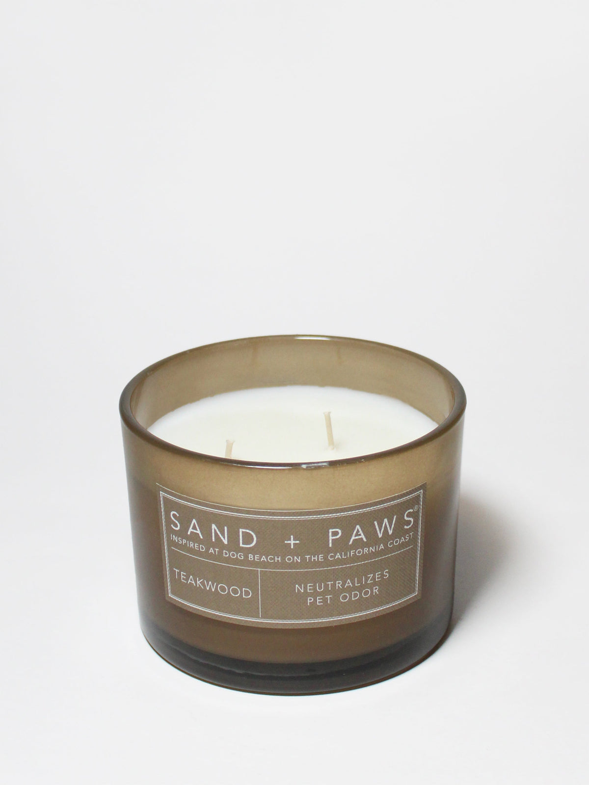 Premium Sand + Paws Teakwood 12 oz scented candle