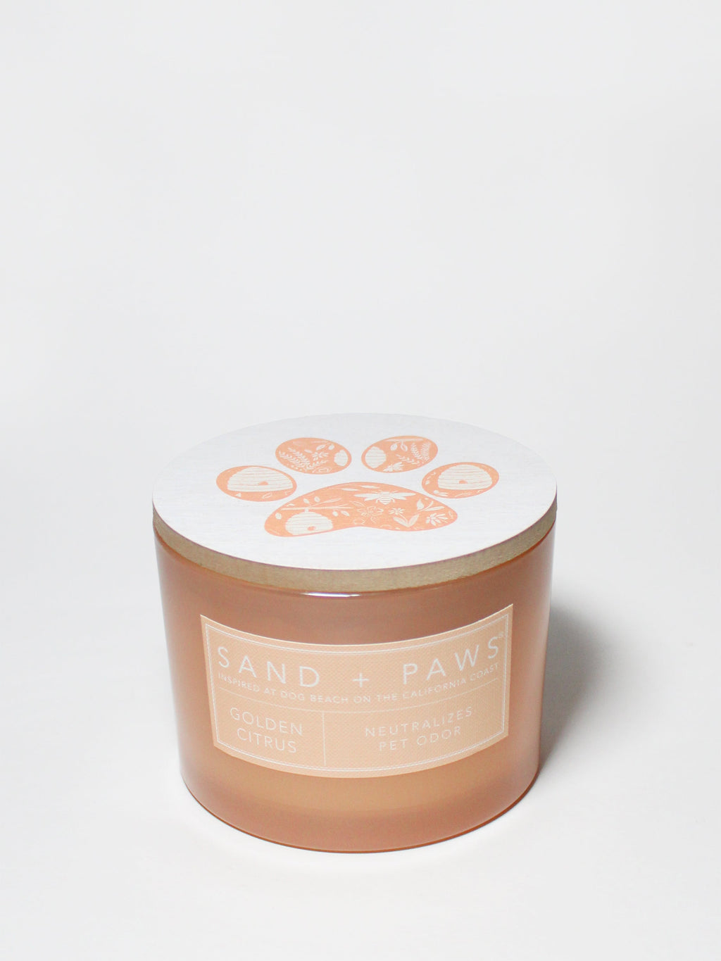 Premium Sand + Paws Golden Citrus 12 oz scented candle