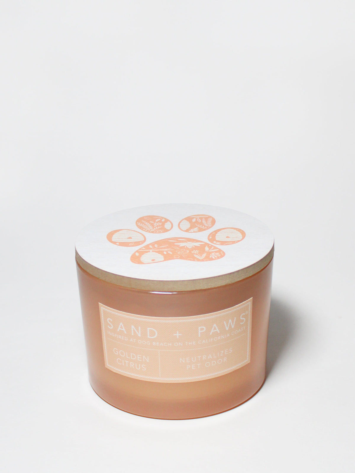 Premium Sand + Paws Golden Citrus 12 oz scented candle