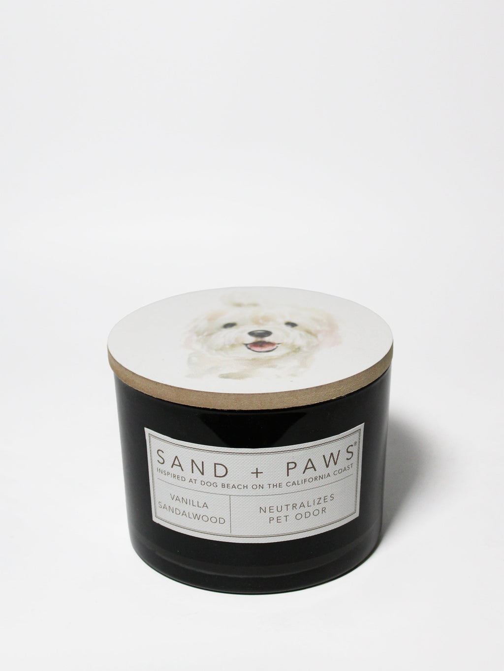 Premium Sand + Paws Vanilla Sandalwood 12 oz scented candle