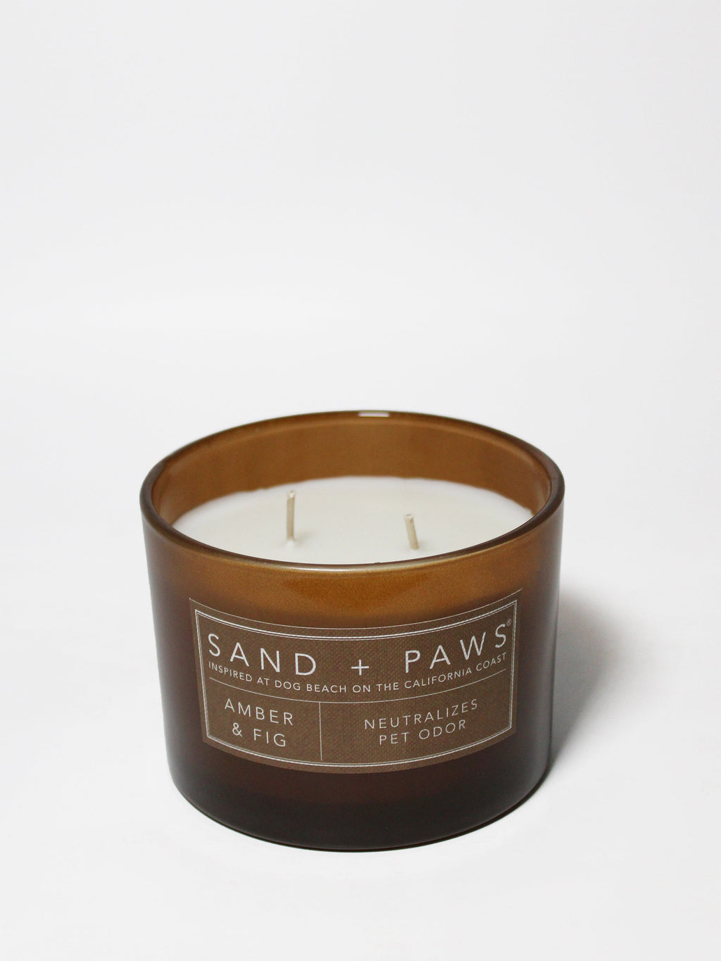 Premium Sand + Paws Amber & Fig 12 oz scented candle