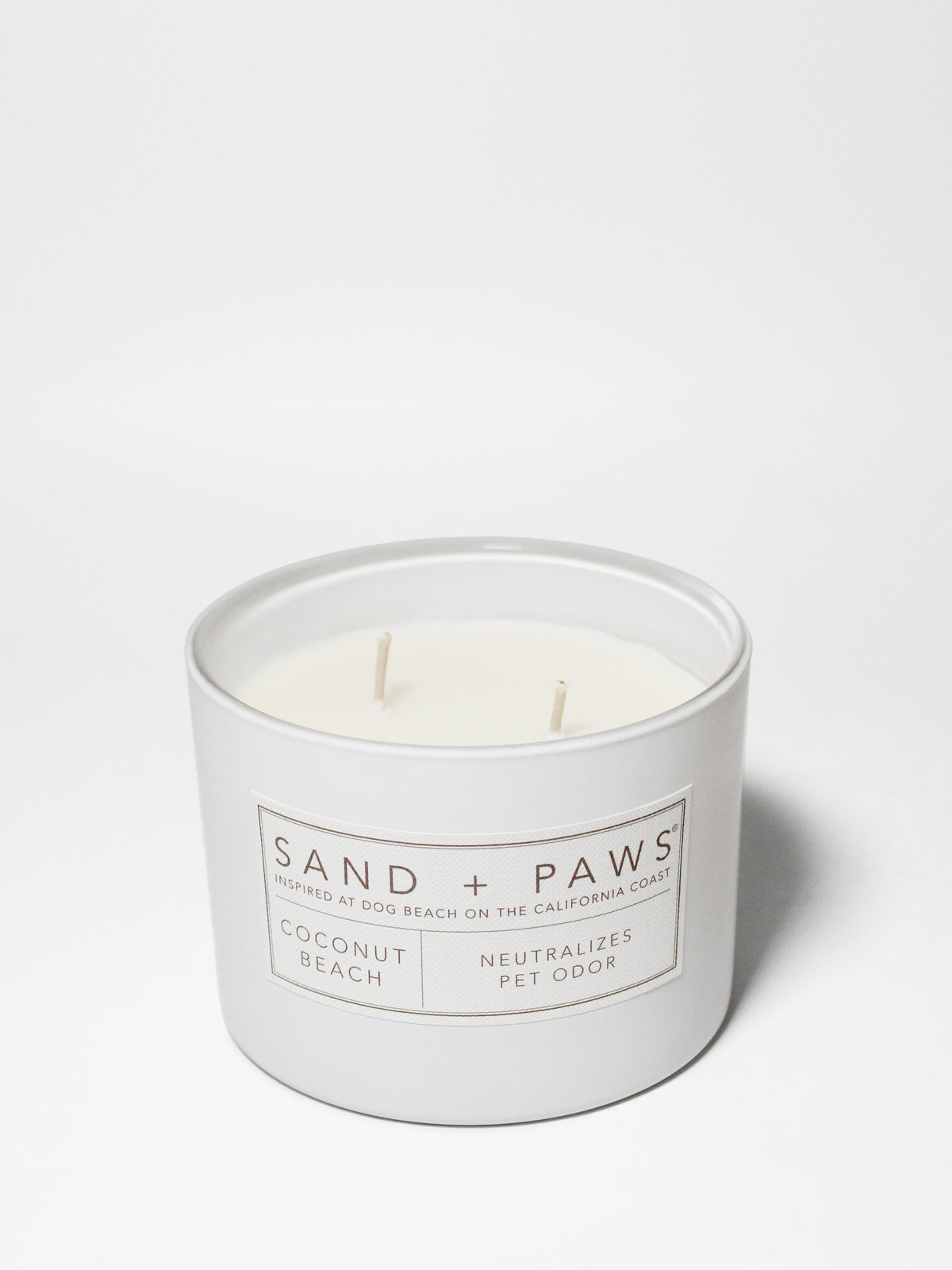 Premium Sand + Paws Coconut Beach 12 oz scented candle