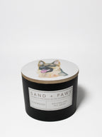 Premium Sand + Paws Teakwood 12 oz scented candle