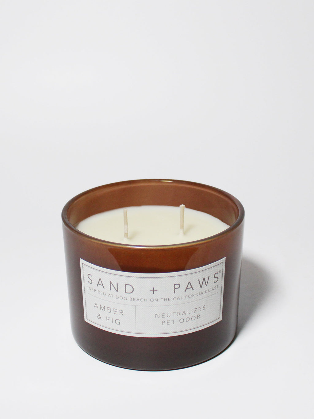 Premium Sand + Paws Amber & Fig 12 oz scented candle