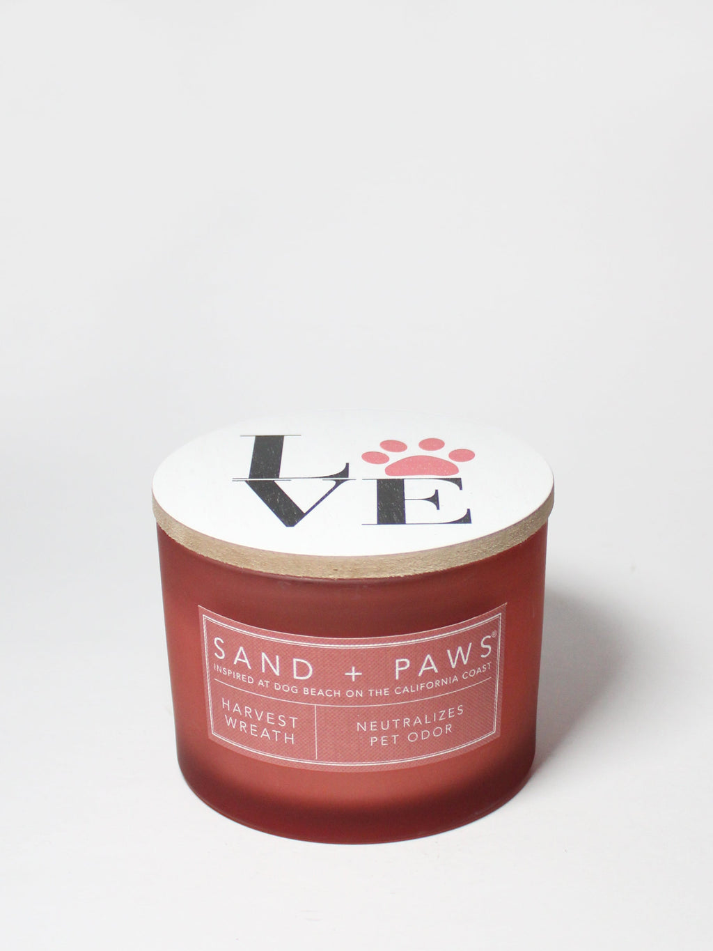 Premium Sand + Paws Harvest Wreath 12 oz scented candle