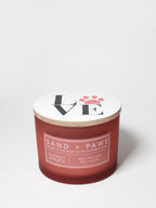 Premium Sand + Paws Harvest Wreath 12 oz scented candle