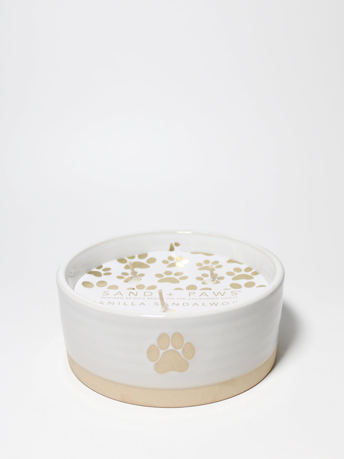 Premium Sand + Paws Vanilla Sandalwood 12 oz scented candle