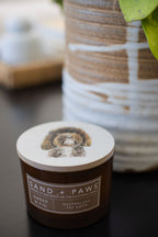 Premium Sand + Paws Amber & Fig 12 oz scented candle