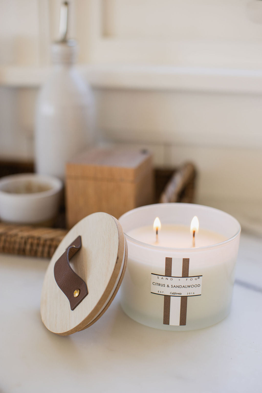 Premium Citrus & Sandalwood 12 oz scented candle