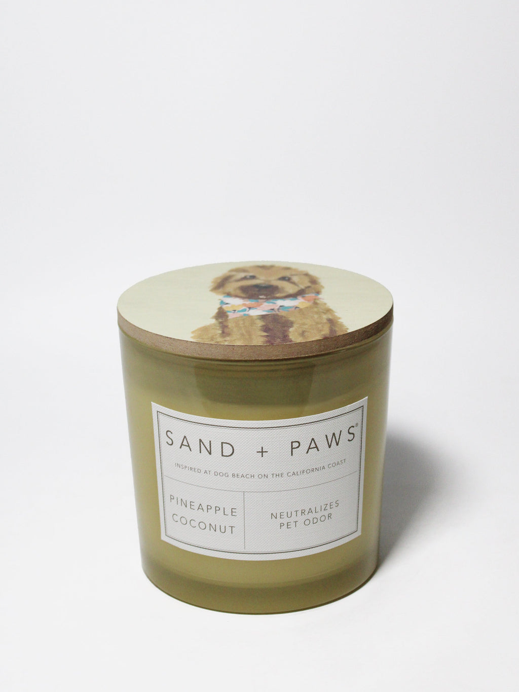 Premium Sand + Paws Pineapple Coconut 21 oz scented candle