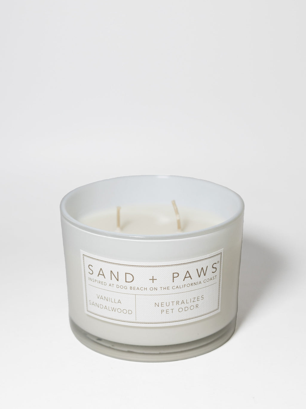 Premium Sand + Paws Vanilla Sandalwood 12 oz scented candle