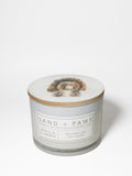 Premium Sand + Paws Vanilla & Amber 12 oz scented candle