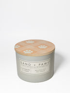 Premium Sand + Paws Cashmere & Linen 12 oz scented candle