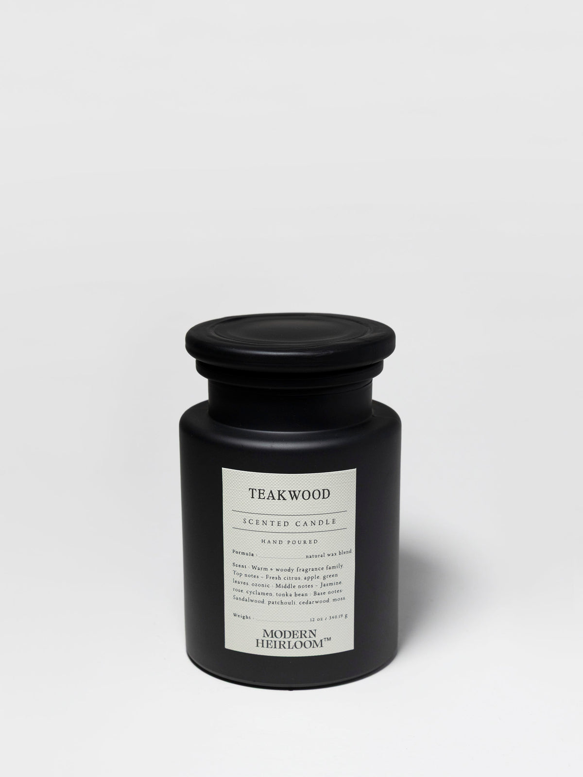 Premium Teakwood 12 oz scented candle