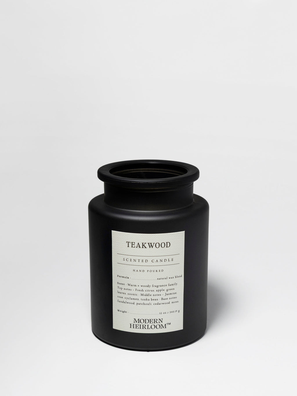 Premium Teakwood 12 oz scented candle