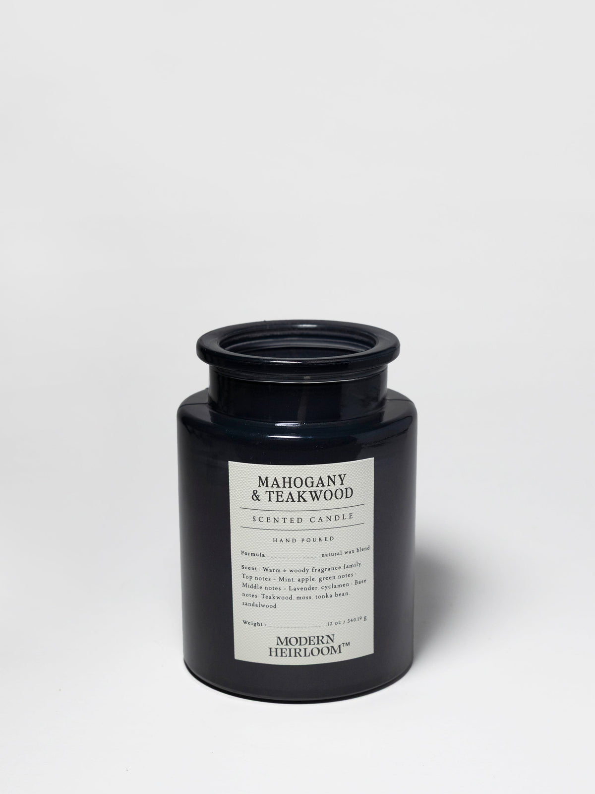 Premium Mahogany & Teakwood 12 oz scented candle