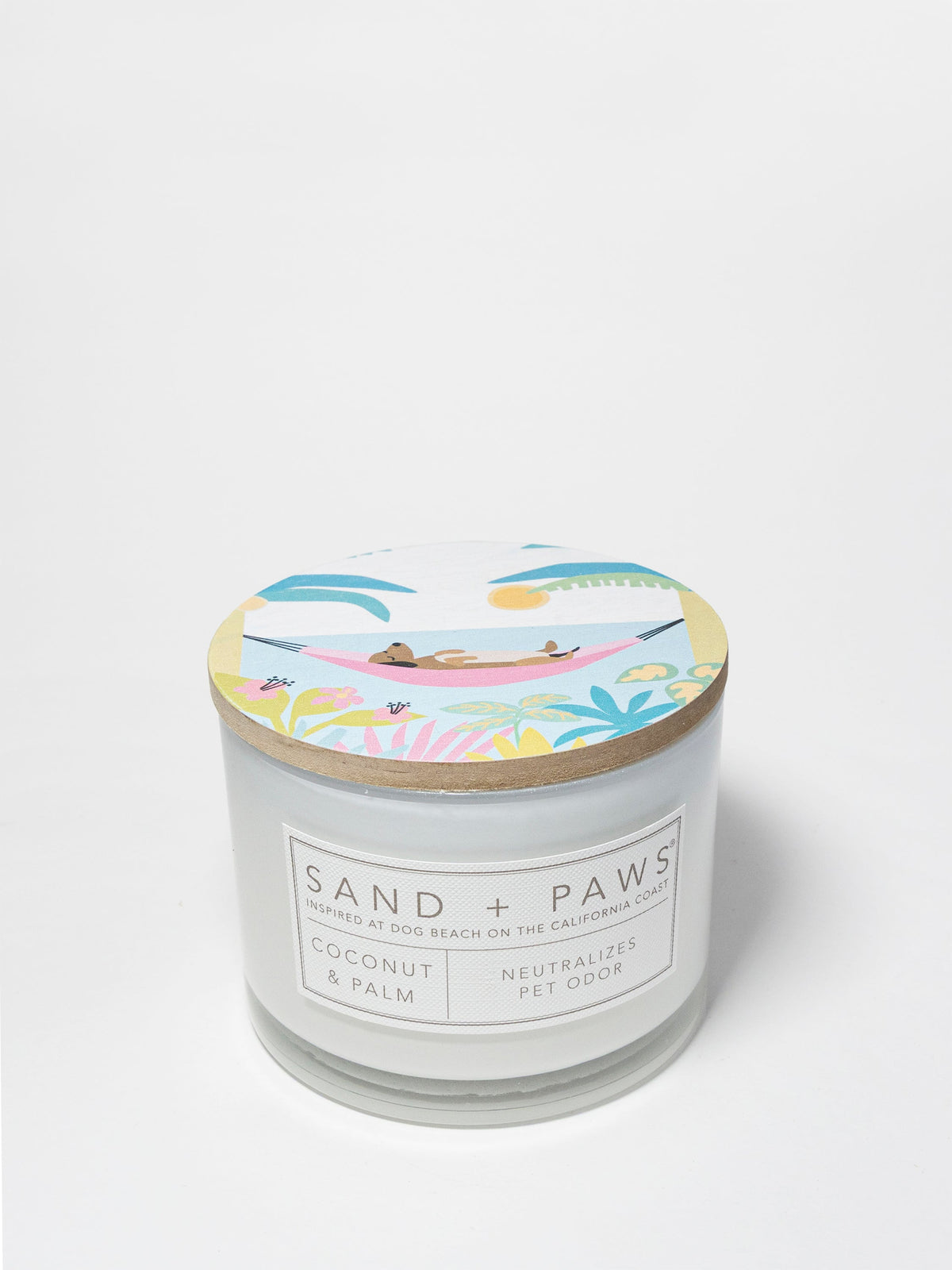 Premium Sand + Paws Coconut & Palm 12 oz scented candle