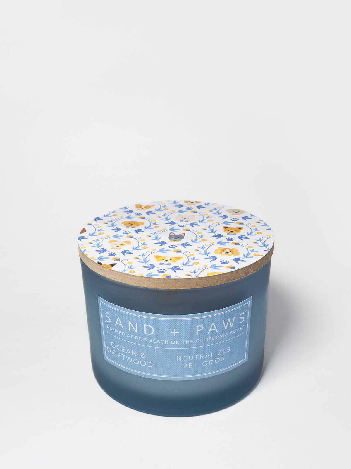 Premium Sand + Paws Ocean & Driftwood 12 oz scented candle