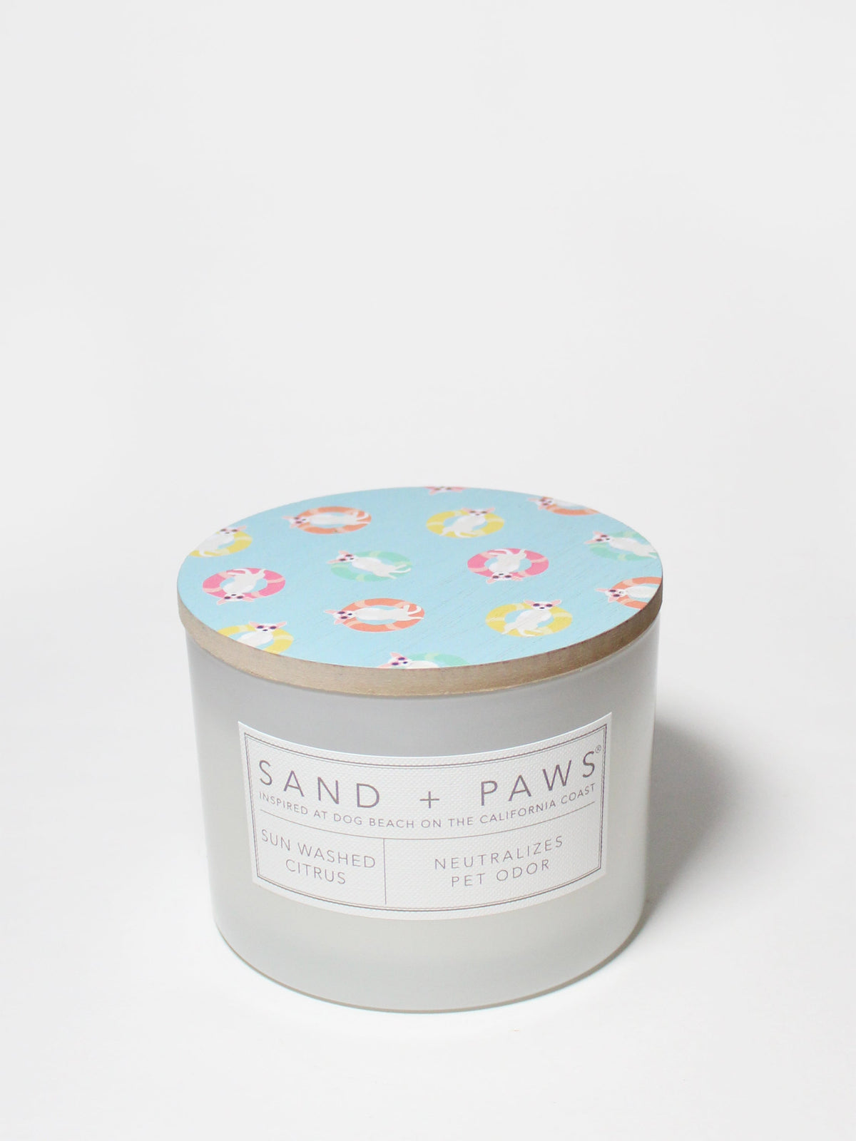 Premium Sand + Paws Sun Washed Citrus 12 oz scented candle