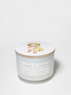 Premium Sand + Paws Clean Waves 12 oz scented candle