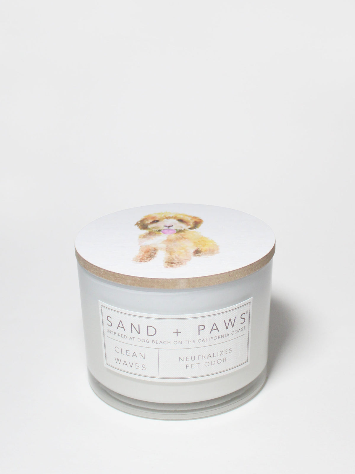 Premium Sand + Paws Clean Waves 12 oz scented candle