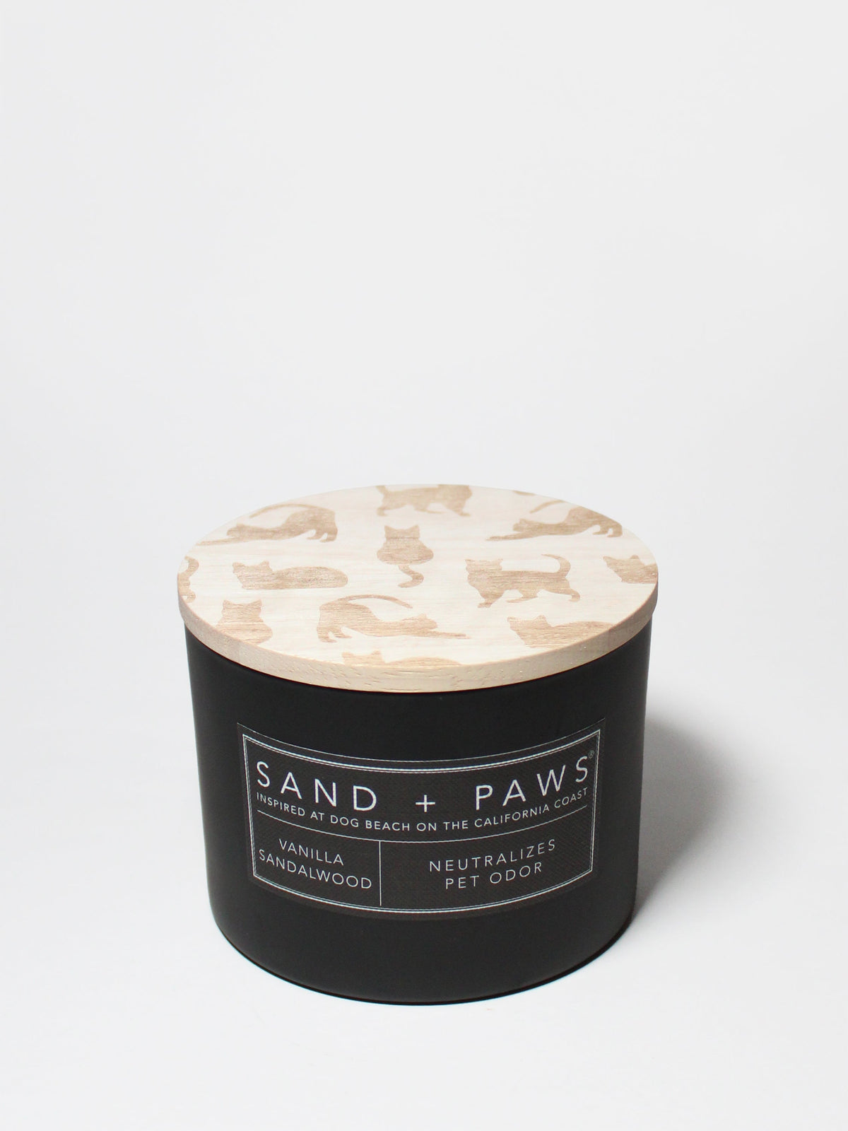 Premium Sand + Paws Vanilla Sandalwood 12 oz scented candle